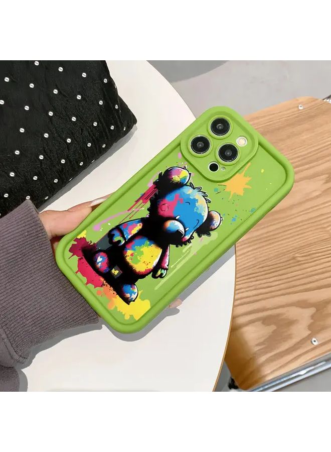 Green iPhone 15 Plus Case Premium Corundum Drop Protection - Image 4